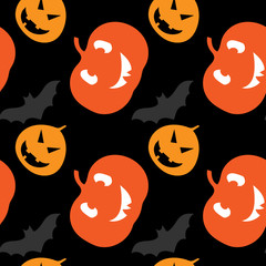 Halloween seamless pattern with pumkin.Can be used for wallpaper, web page background, surface textures.