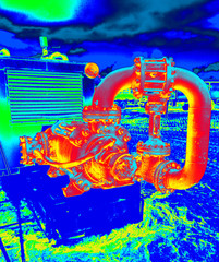 Thermal imaging of the motor. Engineering Systems Diagnostics