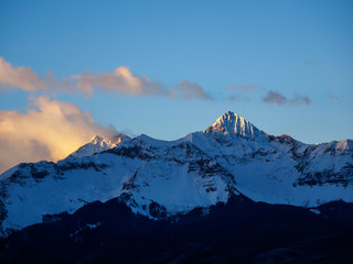 Sunrise over a mountain