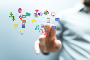 Protect Cloud Information Data Concept..