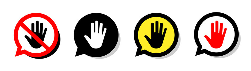 Obraz premium Picto halte !