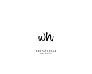 WN Initial handwriting logo vector