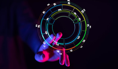 Business intelligence. Diagram, Graph, Stock Trading, Investment dashboard