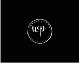 Fototapeta premium WP Initial handwriting logo vector