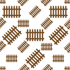 Fence Icon Seamless Pattern