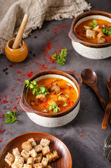 Pumpkin chilli soup