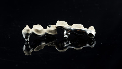 dental implants on a black background