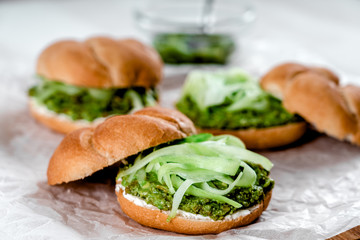 Greek Avocado Sandwiches With Sliced Cucumber