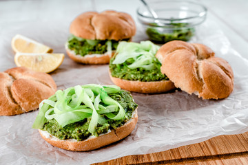 Greek Avocado Sandwiches With Sliced Cucumber