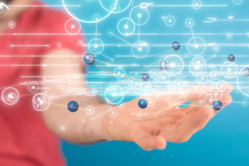 Big data visualization. Network connection structure