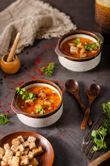 Pumpkin chilli soup