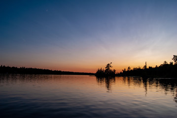 Amazing sunset at a Canadian lake