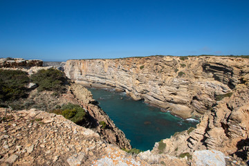 Fototapeta na wymiar Sagres is at the extreme western tip of the Algarve destination in southern Portugal