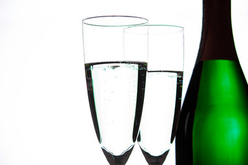 Glasses with champagne