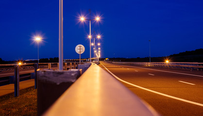 new highway at night