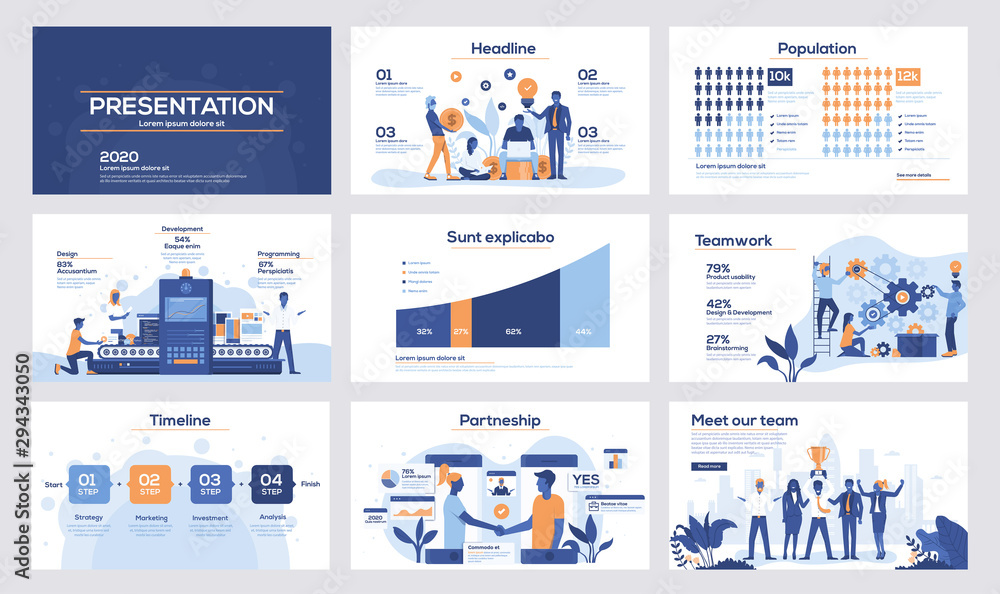Canvas Prints infographics slide template design 5
