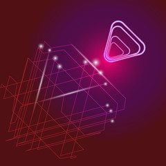 Sci-Fi triangulated network background