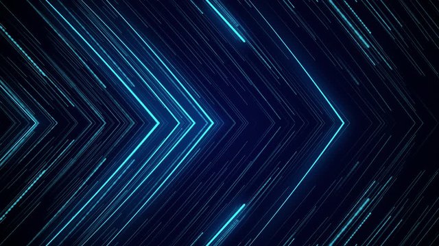 blue neon light abstract visual geometry motion graphic technology digital concept