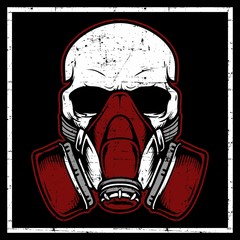 skull retro,vintage,detail hand drawing