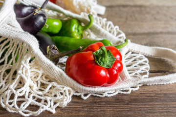 Vegetables and groceries in the kitchen. Storage in ecological friendly dishes, concept of zero waste and no plastic