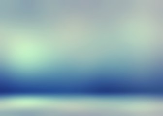 Gemstone ancient abstract wall and floor 3d illustration. Blue green gleaming blur texture. Precious old room.