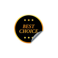 Round Best Choice Sticker Label