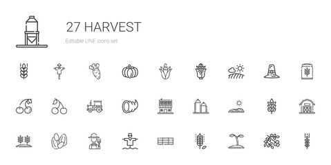 harvest icons set