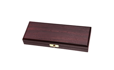 Wooden box with gilded locks. Luxury packaging for anything.