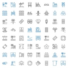 Obraz premium beach icons set