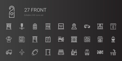 front icons set
