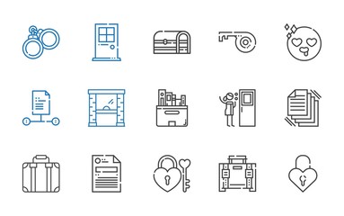 lock icons set