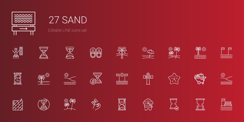 sand icons set