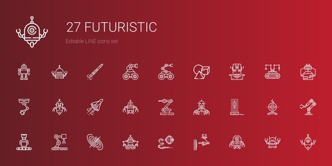 futuristic icons set