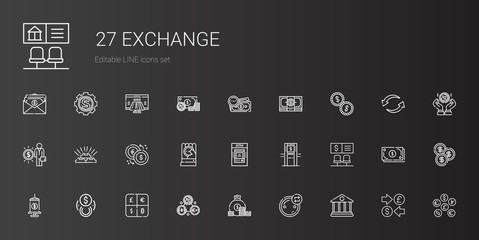 Fototapeta na wymiar exchange icons set