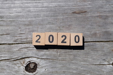 new year, block of 2020