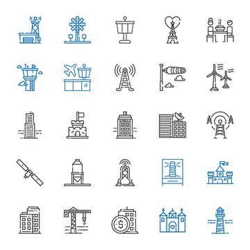tower icons set