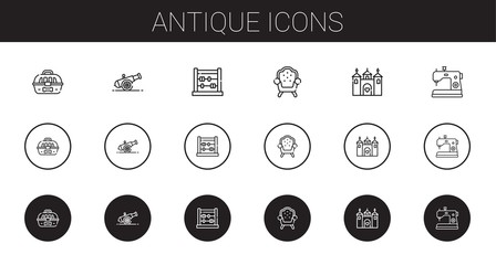 antique icons set