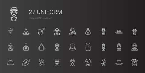 uniform icons set