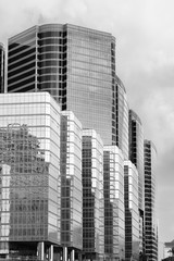 Fototapeta premium Exterior of modern office building in Hong Kong city