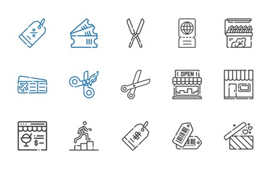 coupon icons set