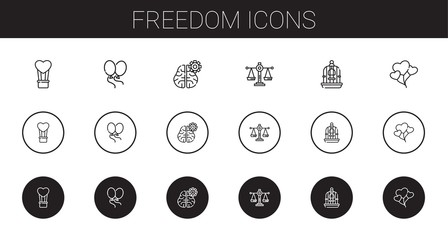 freedom icons set