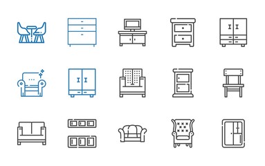 sofa icons set