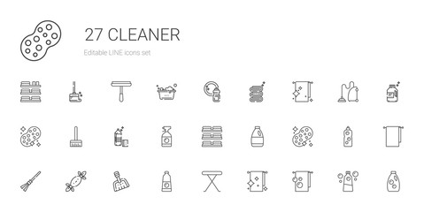Naklejka na ściany i meble cleaner icons set