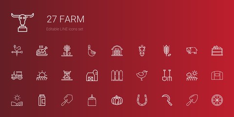 farm icons set