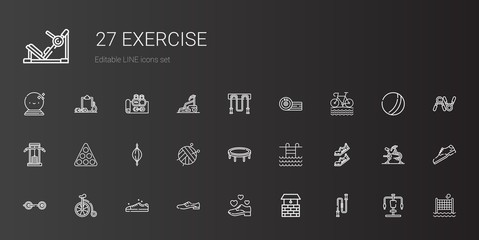 exercise icons set
