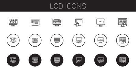 lcd icons set