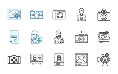 photography icons set