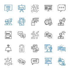 discussion icons set