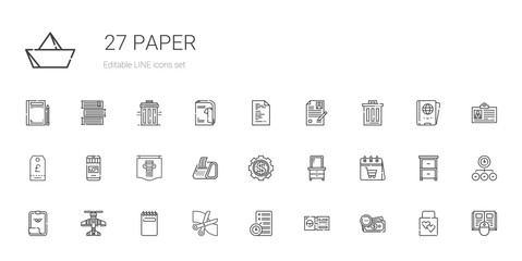 paper icons set