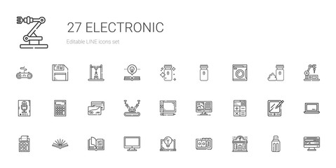 Fototapeta na wymiar electronic icons set